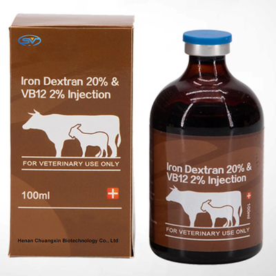 Железо Декстран 20% Ветеринарный препарат Инъекционный &amp; Vb12 2% 100 мл Для животных Дефицит железа