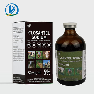 Впрыска натрия лекарств желтоватая 5% Closantel ветеринарной медицины Hepatica Fasciola