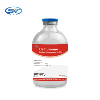 Cefquinome сульфатизирует 2,5% лекарства подвеса ветеринарных вводимых для котов собак лошадей овец икр скотин