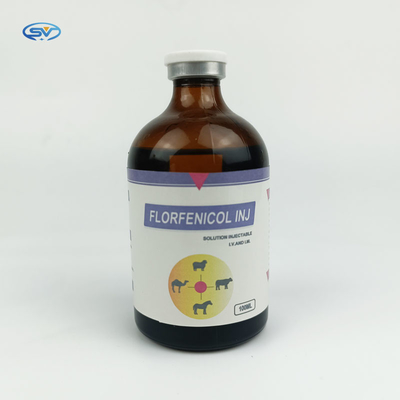 Лекарства вводимое Florfenicol 20% Inj ветеринарной медицины для противовоспалительных и противовоспалительных влияний