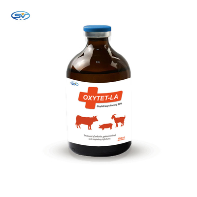 Ветеринарный вводимый хлоргидрат окситетрациклина 200mg антибиотиков тетрациклина лекарств вводимый