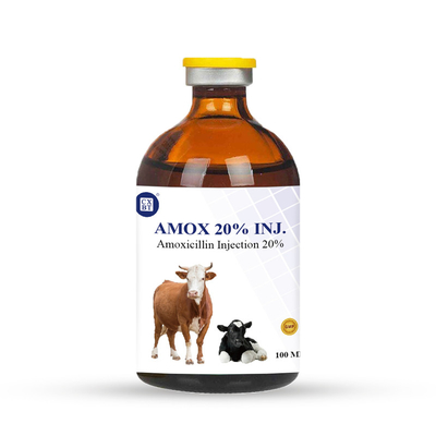 впрыска Amoxicillin противопаразитарных лекарств 100ml 20% ветеринарная для инфекции скотин