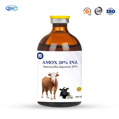 впрыска Amoxicillin противопаразитарных лекарств 100ml 20% ветеринарная для инфекции скотин