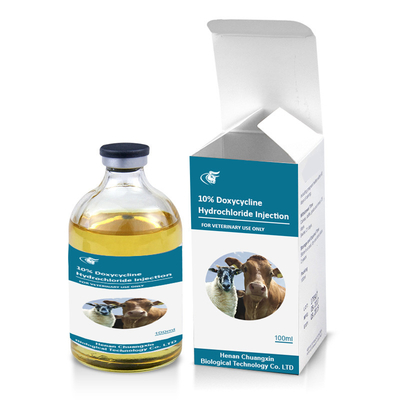 Ветеринарные инъекционные препараты Фабрика прямых поставок Доксициклин гидрохлорид HCL Инъекция 10% Ветеринарное использование